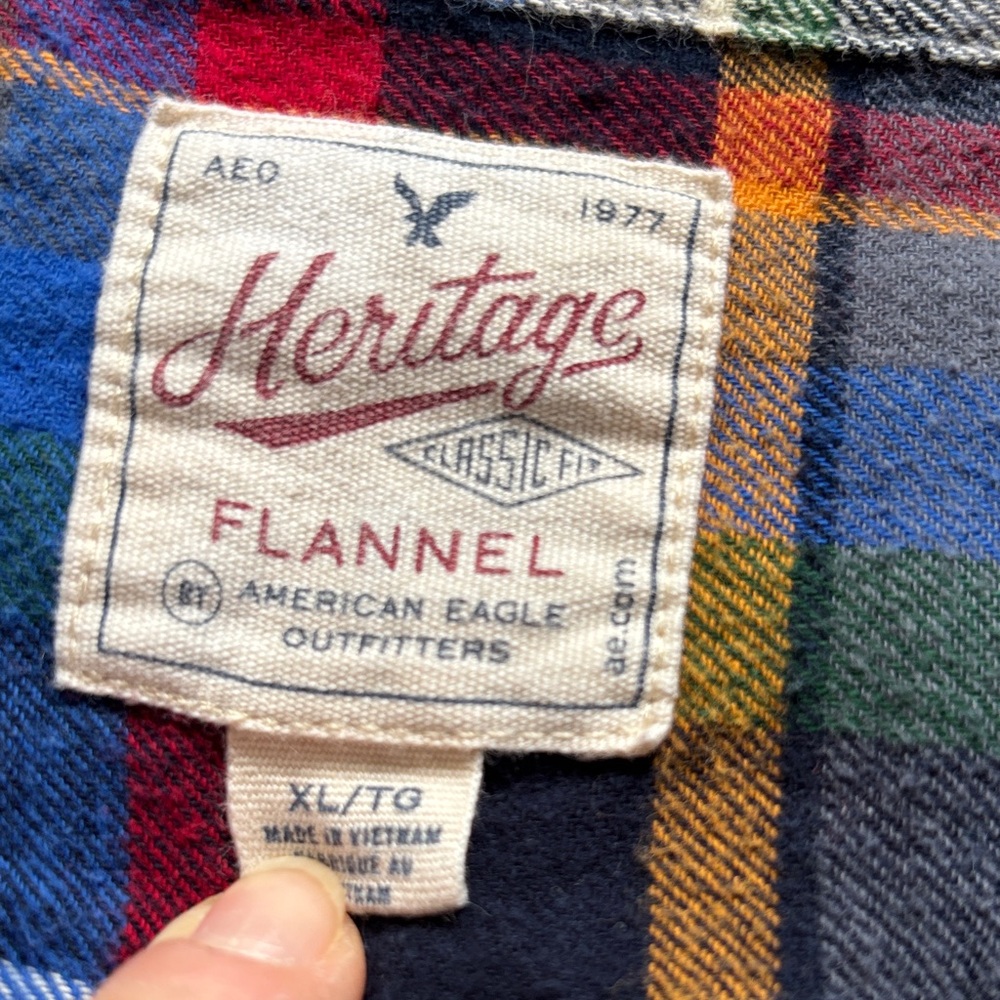 American Eagle 🦅 Plaid Men's Shirt - Picture 4 of 7